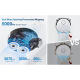 ECOVACS DEEBOT X1 OMNI – Robotstofzuiger met Dweilfunctie – 5000Pa Zuigkracht – Zelfreinigend Station – 260 min Accuduur – 3D Obstacle Avoidance – YIKO Spraakbesturing – 4L Waterreservoir – Luxe Ontwerp door JACOB JENSEN