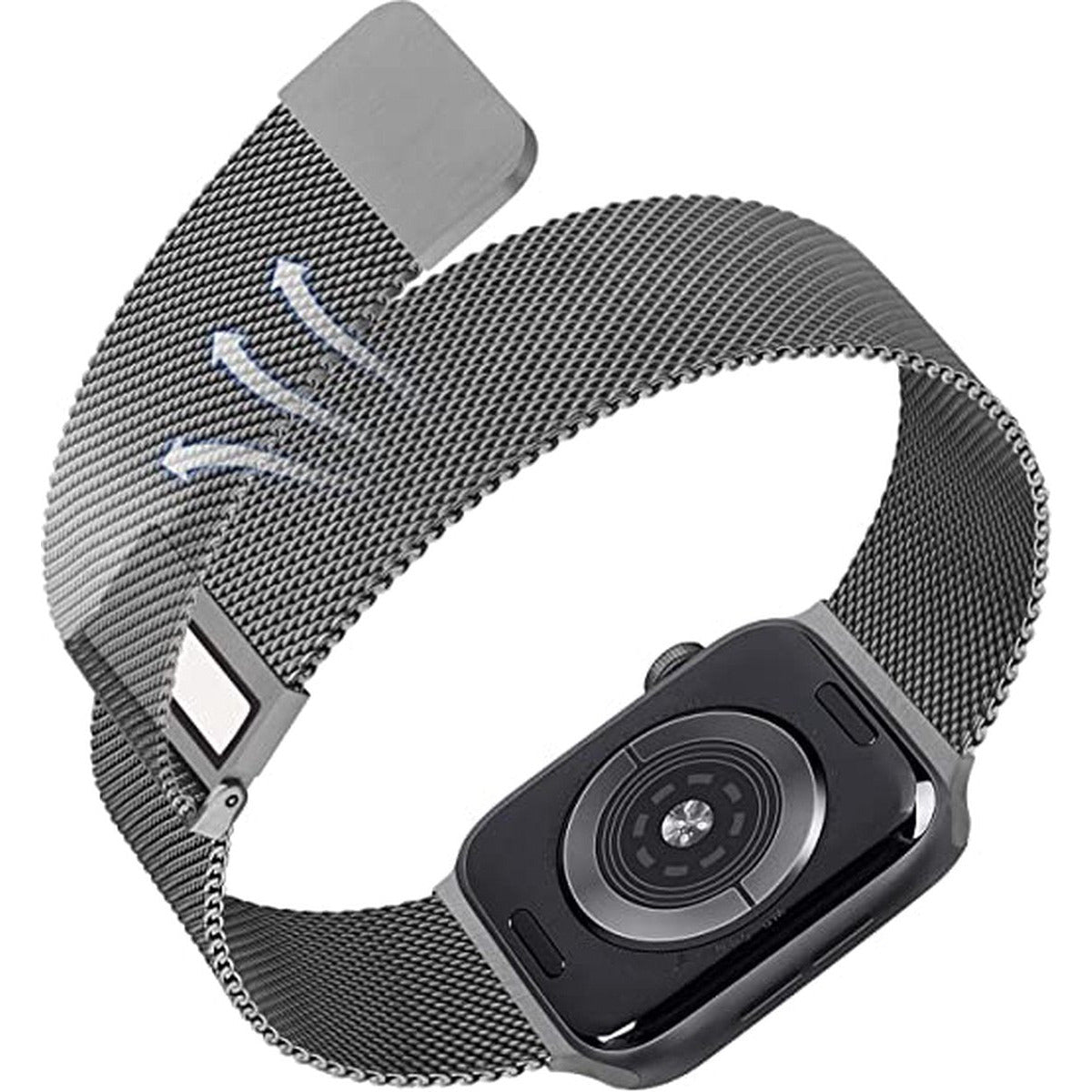 RVS | Milanese Vervangende Smartwatch Band | Stalen Magnetische Horlogeband | Stalen Bandvervanging van Roestvrij staal | Horlogeband Accessoires | Geschikt Voor Apple Watch | 42mm / 44mm /45mm | Zwart