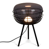 Zuiver Smokey Tafellamp - Ronde Tafellamp van Gerookt Glas en IJzer - Ingebouwde LED - Dimbaar - Sfeerverlichting - 22,5 cm Hoog x Ø 35,5 cm - 1,6 m Kabel