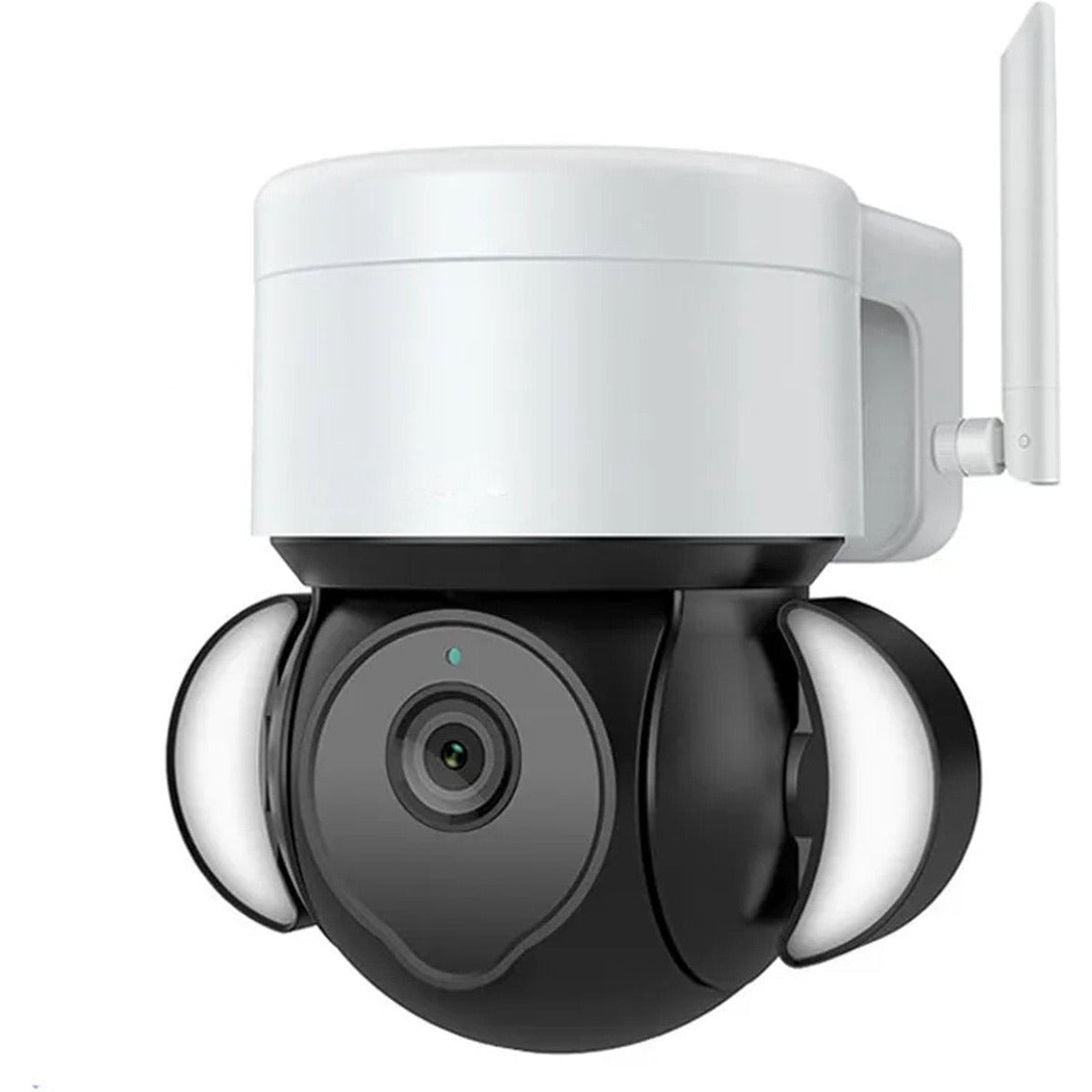 Uitgebreide Outdoor 5MP PTZ WiFi Bewakingscamera - IP66 Waterdicht - Compatibel Met App - Met Tweerichtingsaudio - Menselijke Detectie & Schijnwerper - Wit