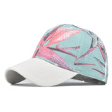 Dames Baseballpet – Bloemen En Bladeren Print – Modieuze Verstelbare Cap – Perfect Voor Buitenactiviteiten En Streetwear – Comfortabele Pasvorm Voor Alle Leeftijden