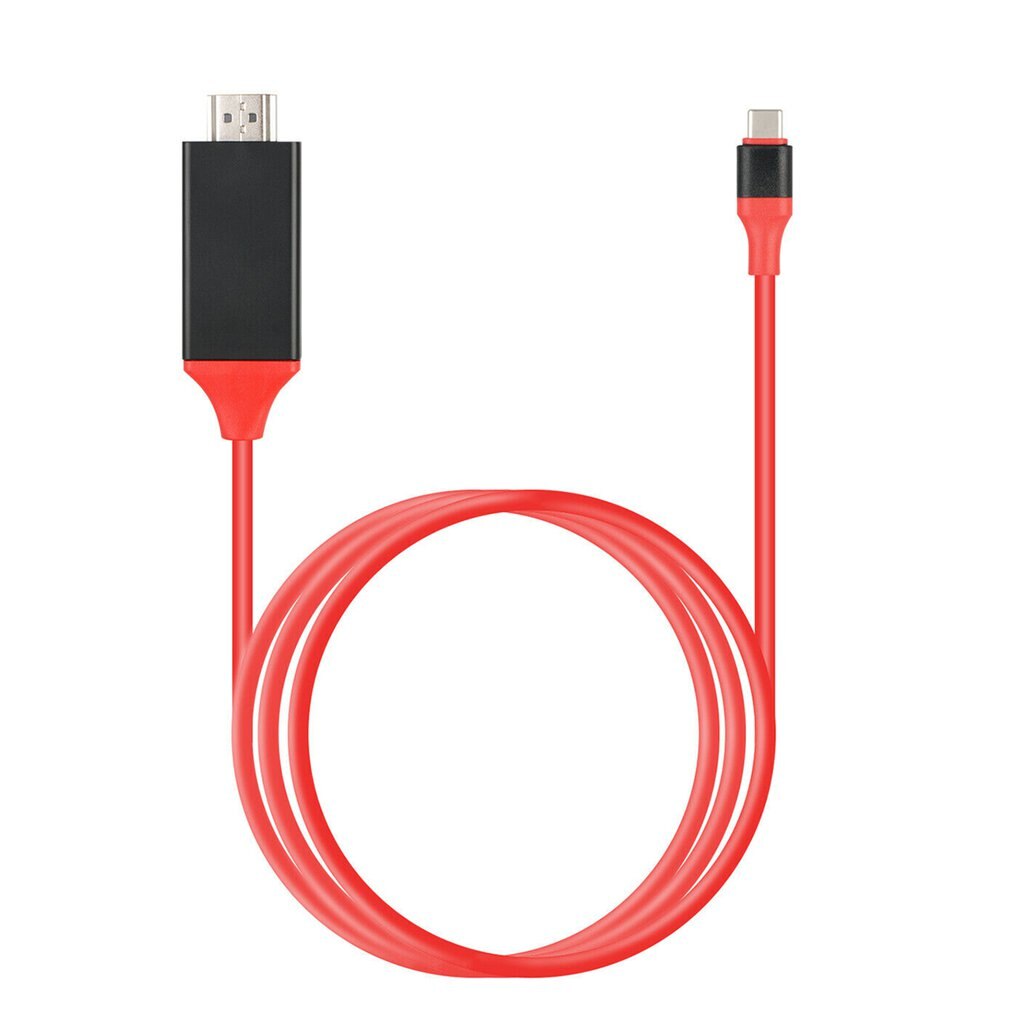 2M - USB- C naar HDMI Kabeladapter - Ondersteunt 4K Resolutie - Plug-and-Play - Geschikt voor Samsung Galaxy S8/S9/S10 & Andere Apparaten - Ideaal voor HDTV, Projectoren, AV-ontvangers