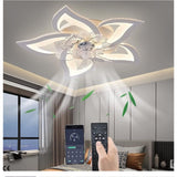 5-Blads Plafondventilator met Lamp – Dimbare Smart LED – 3 Ventilatorstanden – Afstandsbediening – Modern Design – Voor Woonkamer, Keuken of Slaapkamer – Ø 60 cm – Wit