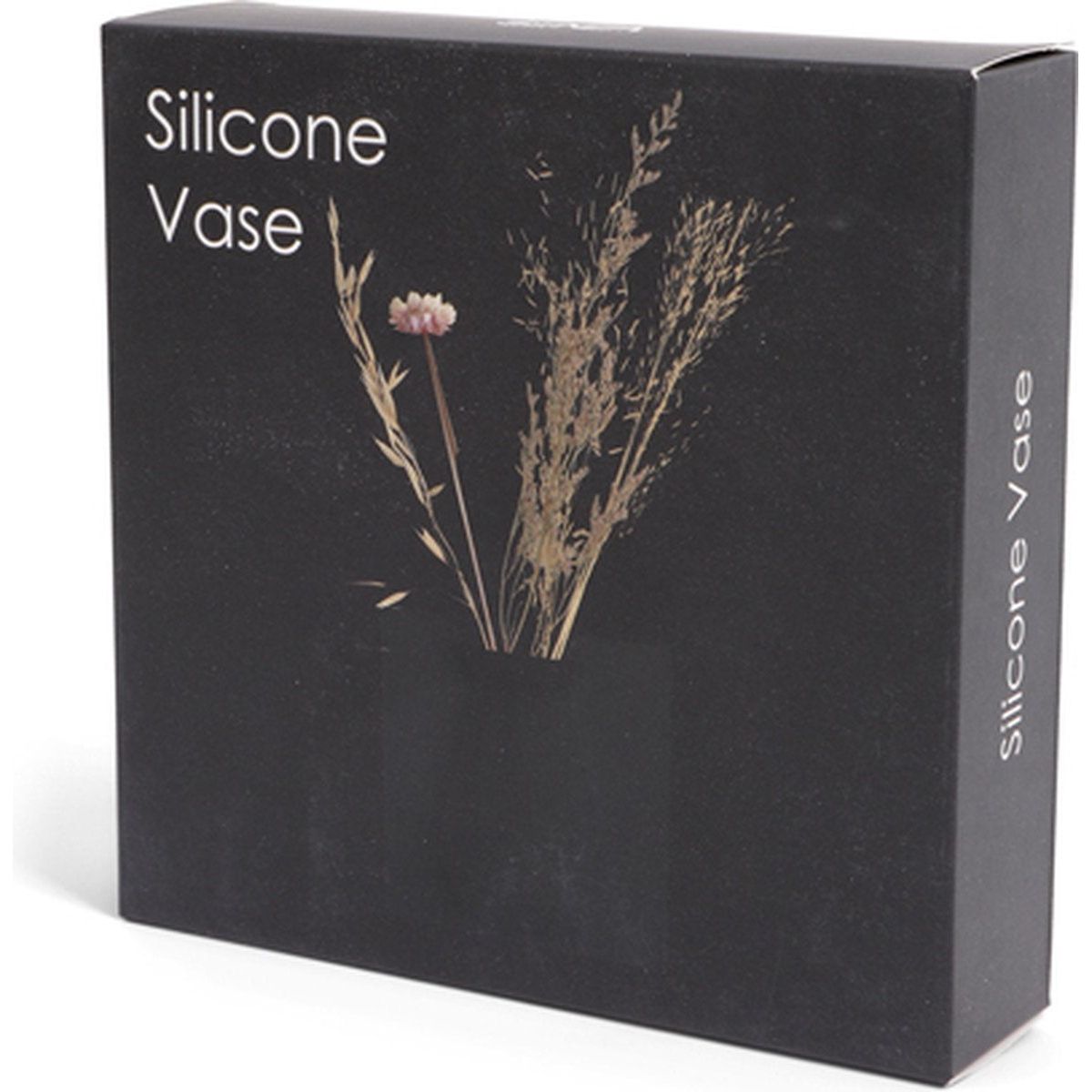 SENZA Siliconen Vaas – Ophangbaar Op Gladde Oppervlakken – Wit – 15x15x4 cm – Geschikt Voor Echte Bloemen En Droogbloemen
