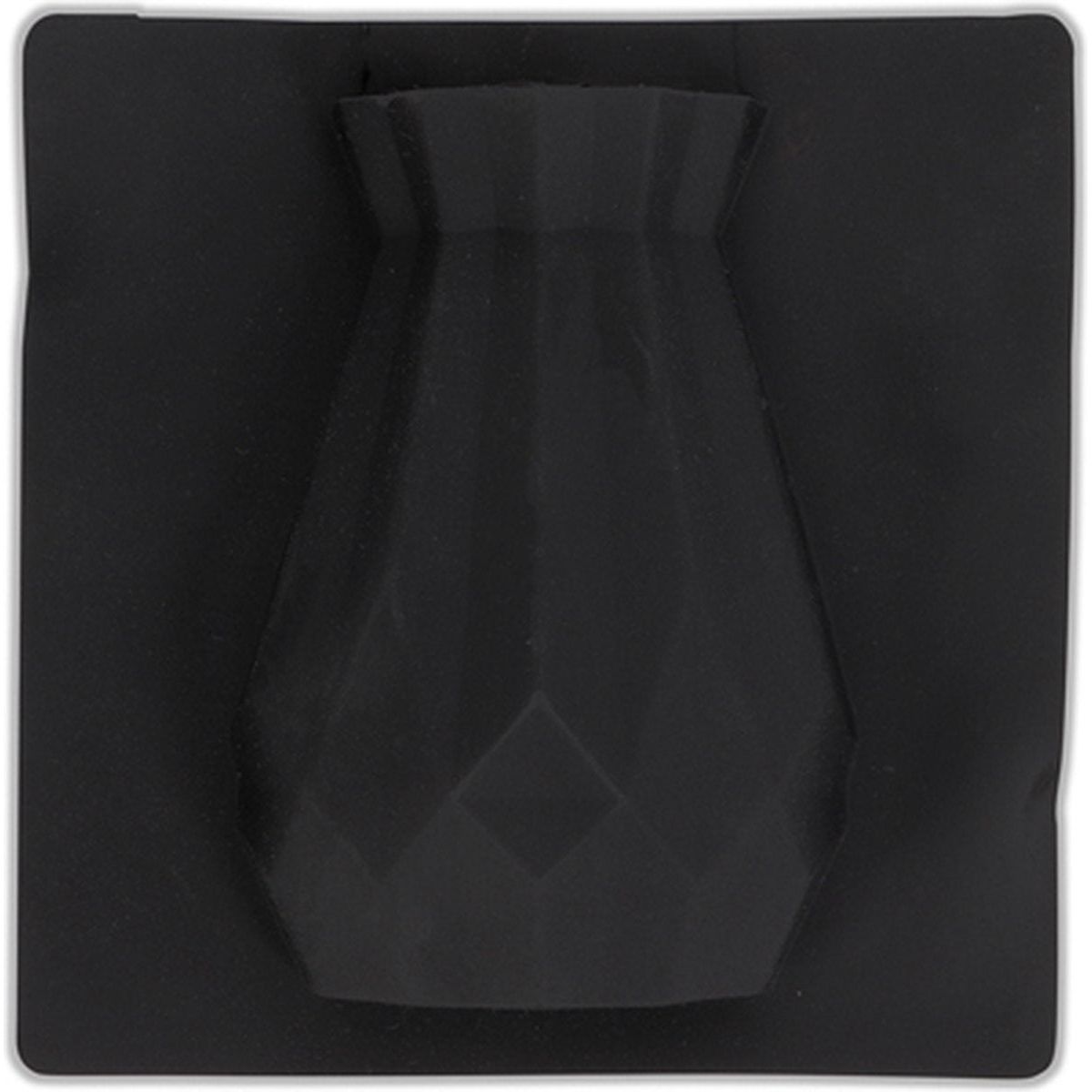 SENZA Siliconen Vaas – Ophangbaar Op Gladde Oppervlakken – Wit – 15x15x4 cm – Geschikt Voor Echte Bloemen En Droogbloemen