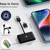 Draadloze CarPlay Adapter voor iPhone – 5GHz WiFi & Bluetooth – Automatische Verbinding, Plug & Play Wireless Apple CarPlay Dongle – Geschikt voor Auto’s vanaf 2017 &amp; iOS 10 of hoger – Snel, Compact & Stabiel – Voor Navigatie, Muziek & Spraakbesturing