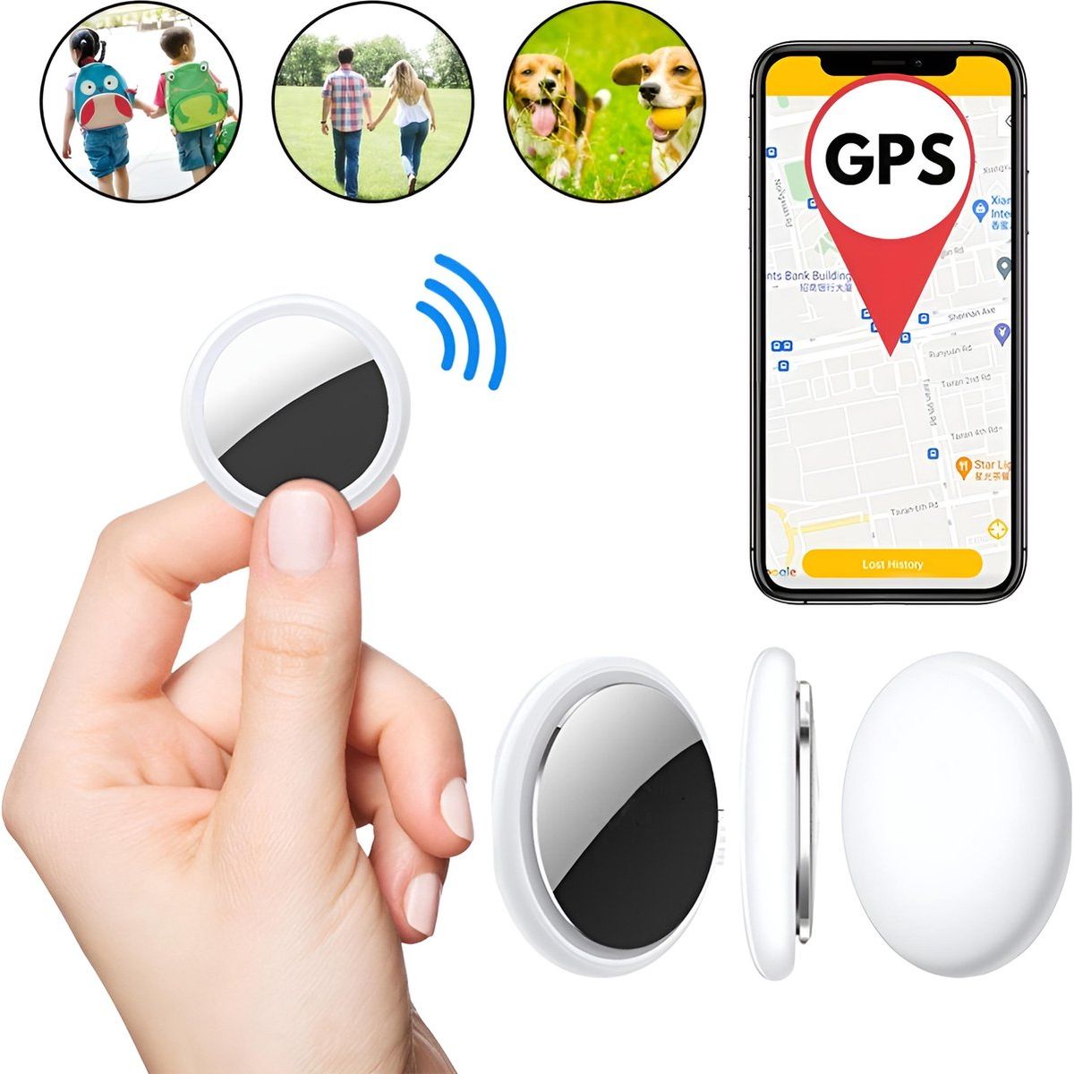 Smart Tag Sleutelvinder & Wallet Tracker - GPS Tracker - Bluetooth Tracking Tag - Naadloze 'Find My' Integratie, Water- & Stofbestendig, Vervangbare Batterij - Ideaal voor iOS / Android - 2024