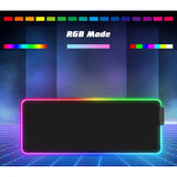 XXL - RGB Gaming Muismat Met USB Ports - 14 Lichtmodi - 4 USB Poorten - Extra Groot & Anti-Slip - 800 x 300 mm