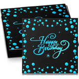 48 Stuks - Zwarte Happy Birthday Servetten - Folie Design - Metallic Feest Servetten - Glitterviering - Cocktail Servetten - Decoratie voor Verjaardag, Diner & Jubileum