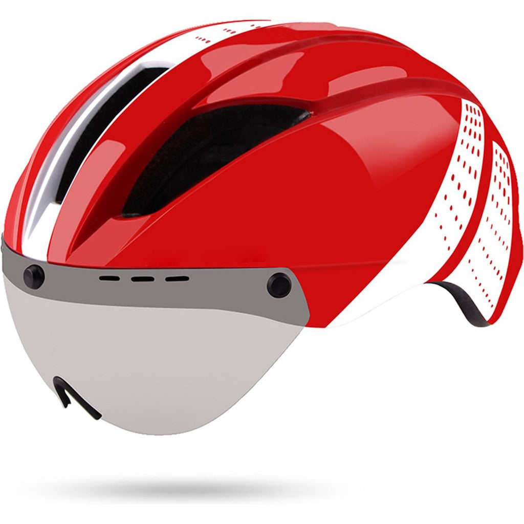 Aerodynamische Helm Met Magnetische Visor - Fiets Helm met Bril - Lichtgewicht en Comfortabel - Ideale Bescherming voor Fietsen - Unisex - Maat L (58-62CM)