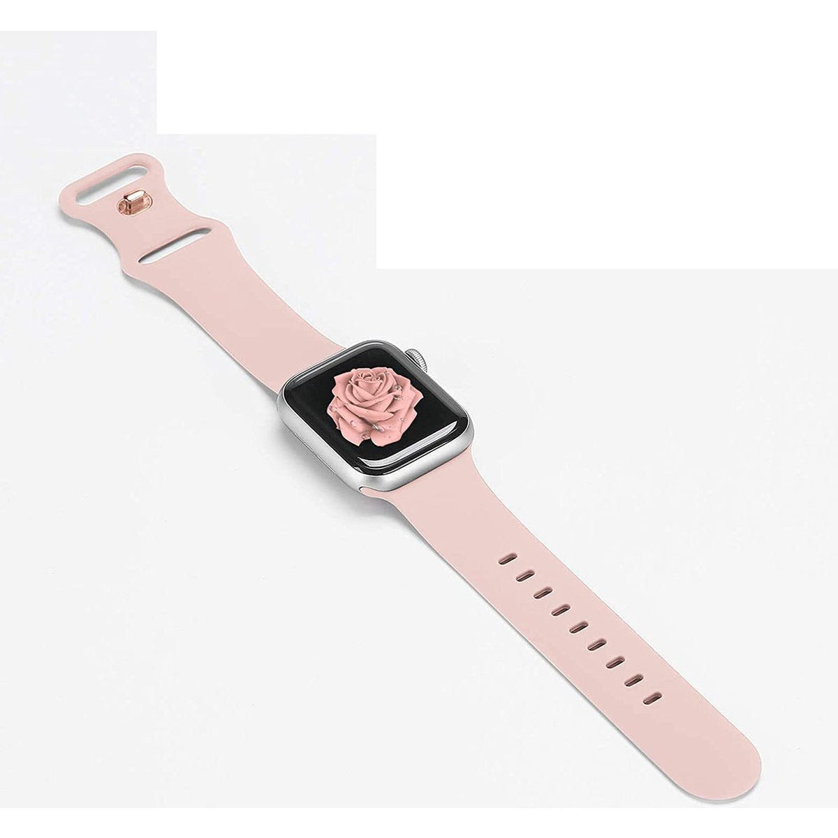 Vervangende Siliconen Sportband - Geschikt Voor Apple Watch - 42mm, 44mm, 45mm - Siliconen Fitness Bandje - Ademend - Comfortabel - Waterdicht - Geschikt voor Apple Watch Series 8, 7, 6, 5, 4, 3, 2, 1, SE