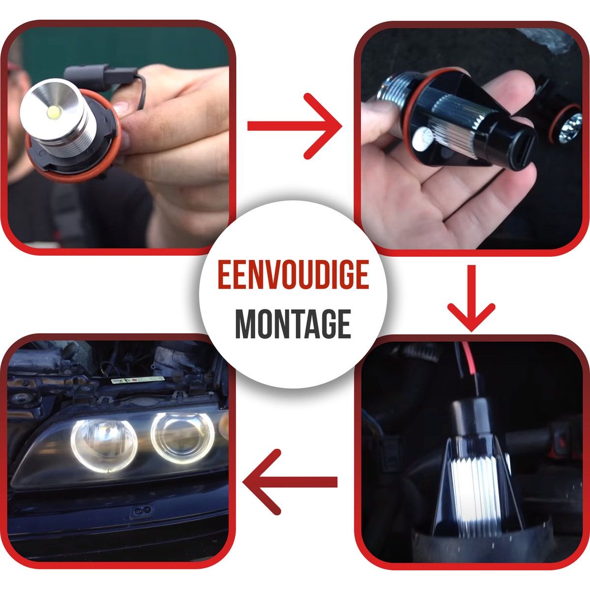 Auto Koplamp Engel Ogen Marker Lampen voor BMW - Superhelder Xenon Wit - Eenvoudige Installatie - BMW Serie 1, 3, 5, 7 - 2 Stukken