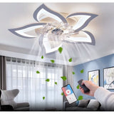 5-Blads Plafondventilator met Lamp – Dimbare Smart LED – 3 Ventilatorstanden – Afstandsbediening – Modern Design – Voor Woonkamer, Keuken of Slaapkamer – Ø 60 cm – Wit
