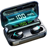 Draadloze Bluetooth Oordopjes – Zwarte In-Ear Earbuds met Oplaadcase – Noise Cancelling Koptelefoon met Touch Control en HD Geluid – IPX7 Waterdicht – Powerbank 2200mAh – Compatibel met iPhone, Samsung, Laptop en Smartwatch