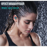 Draadloze Bluetooth Oordopjes – Zwarte In-Ear Earbuds met Oplaadcase – Noise Cancelling Koptelefoon met Touch Control en HD Geluid – IPX7 Waterdicht – Powerbank 2200mAh – Compatibel met iPhone, Samsung, Laptop en Smartwatch