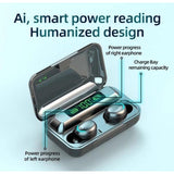 Draadloze Bluetooth Oordopjes – Zwarte In-Ear Earbuds met Oplaadcase – Noise Cancelling Koptelefoon met Touch Control en HD Geluid – IPX7 Waterdicht – Powerbank 2200mAh – Compatibel met iPhone, Samsung, Laptop en Smartwatch