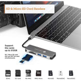 NOVOO 5 in 1 USB C hub - HDMI - 4K@30Hz - USB 3.1 - SD en TF-kaartlezer