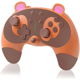 Draadloze Switch Controller - Cute Raccoon Gamepad - Dieren Design Switch Pro Controller - Compatibel met Switch Lite OLED PC - Switch Controllers - Gamepad met Gyro Sensor - Turbo Functie - Dual Vibratie - Bluetooth Controller