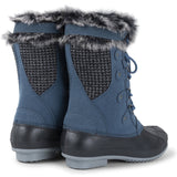 Gevoerde Dames Snowboots - Warme Winter laarzen - Waterdicht & Antislip - Comfortabele Gevoerde Laarzen - voor Koude Weersomstandigheden - Sneeuw Laarzen - Suede - Maat 38 - Blauw