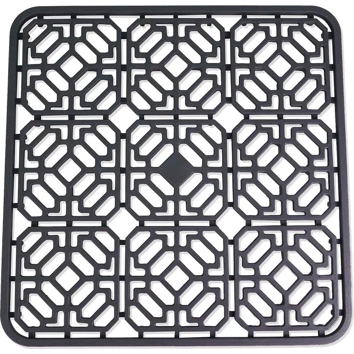 Siliconen Gootsteenmat 30×30 cm – Antislip Afdruipmat voor Gootsteen – Hittebestendige Keukenmat voor Drogen van Bestek, Pannen en Glazen – Flexibele & Milieuvriendelijke Siliconen Beschermmat – Grijs