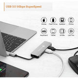 NOVOO 5-in-1 USB C Hub: Essentiële Uitbreiding met HDMI 4K, USB 3.0, en SD-kaartlezers -  SD/MicroSD Kaartlezer - Ideaal voor MacBook, Chromebook en Meer USB-C Apparaten
