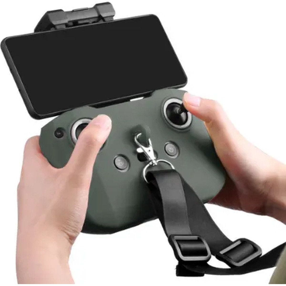 Siliconen Beschermhoes met Lanyard Strap - Beschermende Sleeve - Geschikt voor Controllers Van Mavic 3/Air 2S/Mini 2/Mavic Air 2 - Afstandsbediening Hoes - Groen