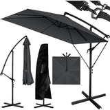 KESSER® Holly Parasol Rechthoekig - 250 cm - Met Zwengel en Windbescherming - Waterafstotend met UV-Bescherming - Aluminium Frame - Inclusief Beschermhoes - Antraciet