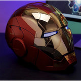 Iron Man MK 5 Helm - Draagbare Superheld Helm met Jarvis Voice &amp; Touch/Remote Bediening - Cosplay en Verzamelstuk - Gouden ABS Metalen Uiterlijk - Perfect voor Halloween, Verjaardag en Kerst