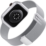 RVS | Milanese Vervangende Smartwatch Band | Stalen Magnetische Horlogeband | Stalen Bandvervanging van Roestvrij staal | Horlogeband Accessoires | Geschikt Voor Apple Watch | 41mm / 40mm / 38mm | Zilver