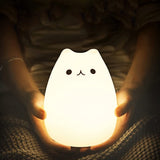Zachte Silicone Katten Lamp - Met Afstandsbediening - RGB LED Nachtlampje - Draadloze Nachtlicht - 16 Kleurveranderende Dieren Nachtlampje - Oplaadbaar Nachtlicht - Geschikt voor Kinderen