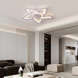 5-Blads Plafondventilator met Lamp – Dimbare Smart LED – 3 Ventilatorstanden – Afstandsbediening – Modern Design – Voor Woonkamer, Keuken of Slaapkamer – Ø 60 cm – Wit