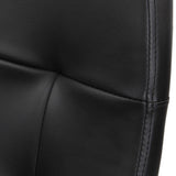 Luxe Bureaustoel Met Kunstleren Bekleding – Ergonomische Draaistoel Met Armleuningen En Wielen – In Hoogte Verstelbare Zitting – Zwart Kantoorstoel Voor Thuis Of Werkplek – 57,5 x 58 x 104 cm – Comfortabele Rugleuning 55 cm