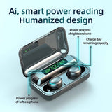 Draadloze Bluetooth Oordopjes – Zwarte In-Ear Earbuds met Oplaadcase – Noise Cancelling Koptelefoon met Touch Control en HD Geluid – IPX7 Waterdicht – Powerbank 2200mAh – Compatibel met iPhone, Samsung, Laptop en Smartwatch