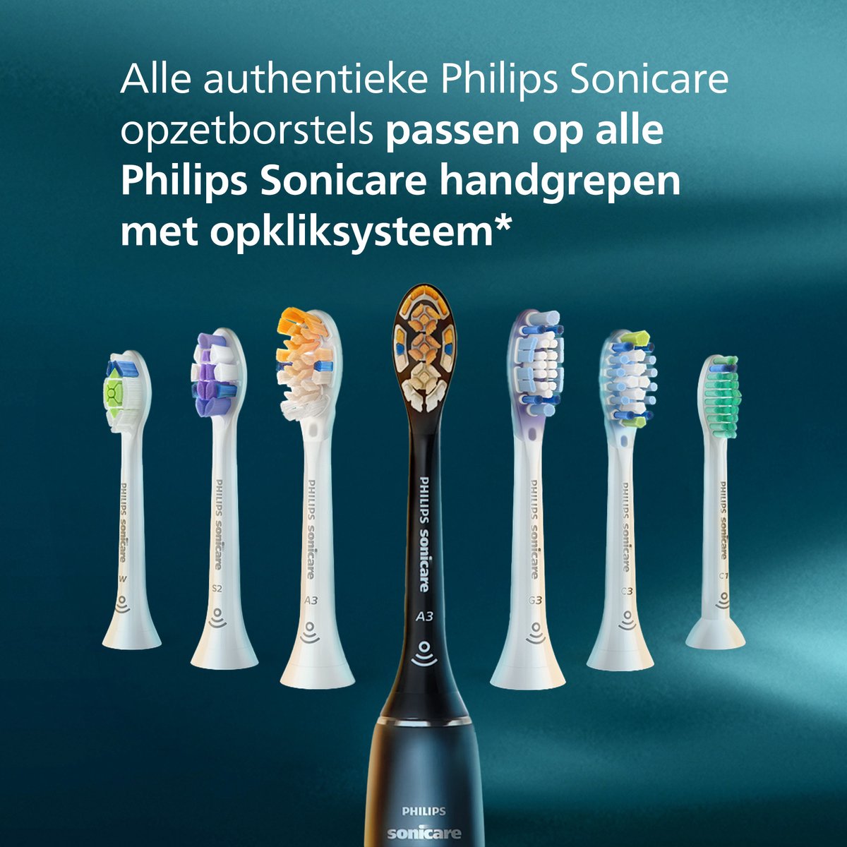 Philips Sonicare W2 Optimal White - Opzetborstels - Verpakking van 8 - Wit - Wittere Tanden - HX6068/87