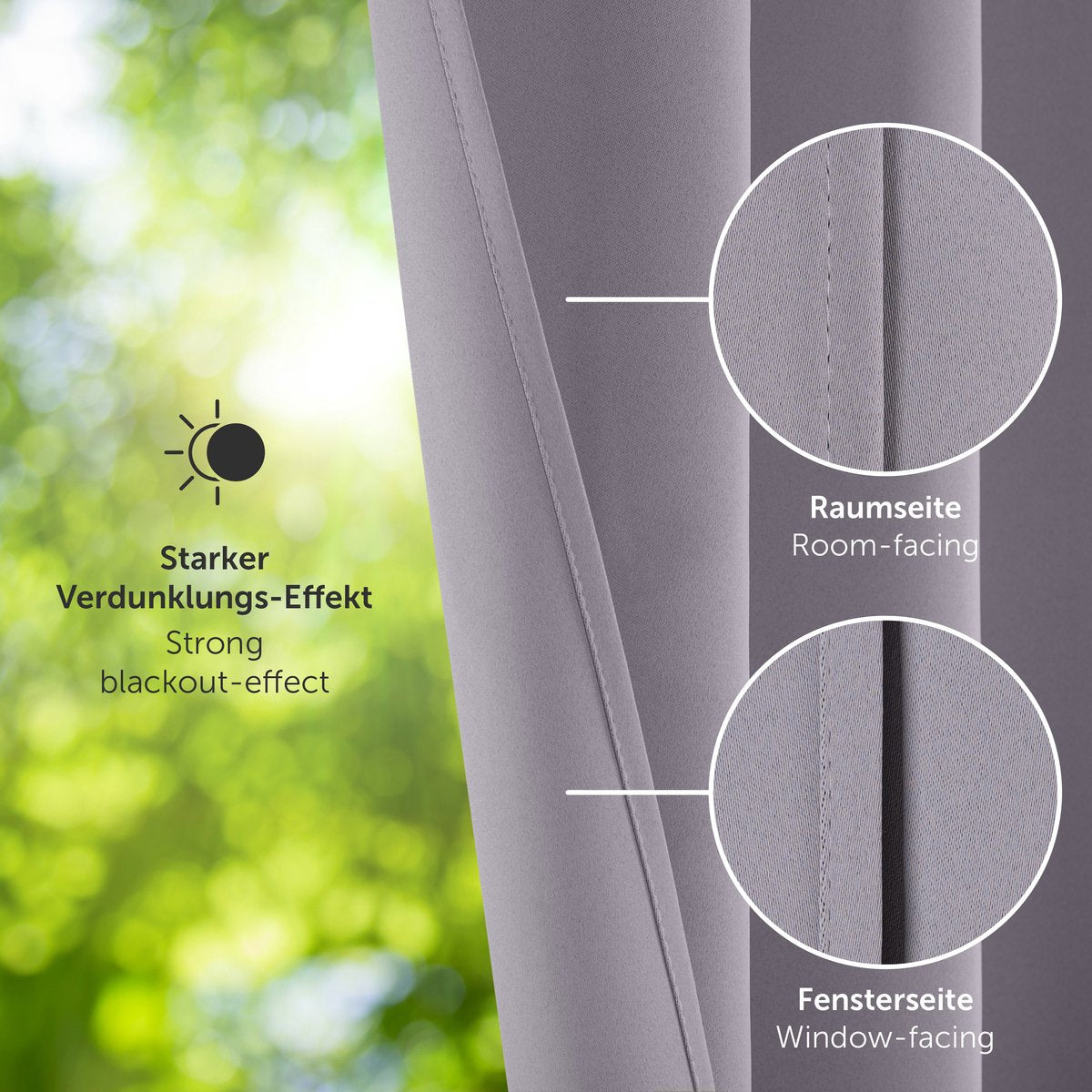 2 stuks - Hoogwaardige Ondoorzichtige Verduisteringsgordijnen - Grijs - Complete Privacy en Lichtblokkering voor Betere Slaap - Duurzaam Polyester, Wasbaar, Eenvoudige Effen Patroon, Oogjestopstijl - Woonkamer, Slaapkamer, Kinderkamer - 145 x 140 cm