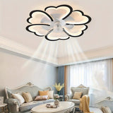 LuxiLamps Moderne Kroonluchter Plafondventilator – Smart Dimbare LED Lamp met Afstandsbediening & App – Kristal Ontwerp – 105 cm – Chroom