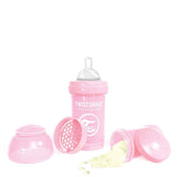 Twistshake Anti-Colic Babyfles – 180ml Fles met Doseerdoosje en Mixzeef – BPA-vrij – Brede Hals – Inclusief Speen vanaf 0 Maanden – Grijpbaar Design – 7,1x7,1x15,9 cm – 125g