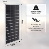 Yangtze 150W Zonnepaneel - Monokristallijn Solar Panel - Fotovoltaïsche Zonnemodule - Zonnepaneel voor Off Grid Systeem - Weerbestendige Zonne Energie Module - Compact Zonnepaneel voor Camper Boot Dak Installatie