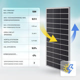 Yangtze 150W Zonnepaneel - Monokristallijn Solar Panel - Fotovoltaïsche Zonnemodule - Zonnepaneel voor Off Grid Systeem - Weerbestendige Zonne Energie Module - Compact Zonnepaneel voor Camper Boot Dak Installatie