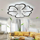 LuxiLamps Moderne Kroonluchter Plafondventilator – Smart Dimbare LED Lamp met Afstandsbediening & App – Kristal Ontwerp – 105 cm – Chroom