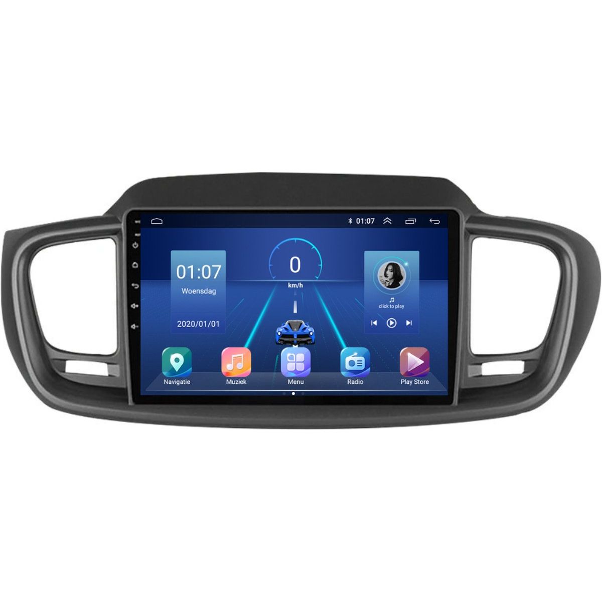 Android Head Unit voor Kia Sorento (2015–2020) – 2K QLED Display, 12GB RAM / 256GB SSD, CarPlay & Android Auto – Inclusief Full HD DVR met ADAS