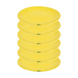 6 Stuks – Ontbijtborden – 21 cm – Keramiek – Geel – Rond Servies – Wereld van Jet – Strak Design – Geschikt voor Ontbijt, Lunch of Dessert
