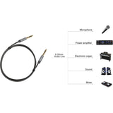 6.3mm naar 6.3mm Audiokabel - 1M - Audio Jack - Instrumentkabel - Stereo - Connector - Nylon Gevlochten - Geluidsbescherming - voor Versterker Gitaar, Basgitaar, Toetseninstrument - Grijs