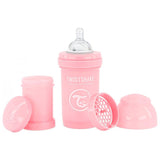 Twistshake Anti-Colic Babyfles – 180ml Fles met Doseerdoosje en Mixzeef – BPA-vrij – Brede Hals – Inclusief Speen vanaf 0 Maanden – Grijpbaar Design – 7,1x7,1x15,9 cm – 125g