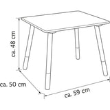 3 Stuks - Kindertafel Met 2 Stoelen - Kinder Speeltafel Set - Tafel en Stoelen Voor Kinderen - Perfect Voor Spelen, Verven en Knutselen - Ideaal Voor Kinderen van 3 tot 6 Jaar - Afmetingen Tafel 59 x 50 x 48 cm - Stoelen 28 x 28 x 49 cm