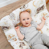 Grote Baby Vloerkussen 70x110 cm - Zachte Speelmat en Baby Kruipmat - Tweezijdige Mat in Khaki Minky en Katoen - Ideaal voor Kinderkamer - Isolerend en Wasbaar