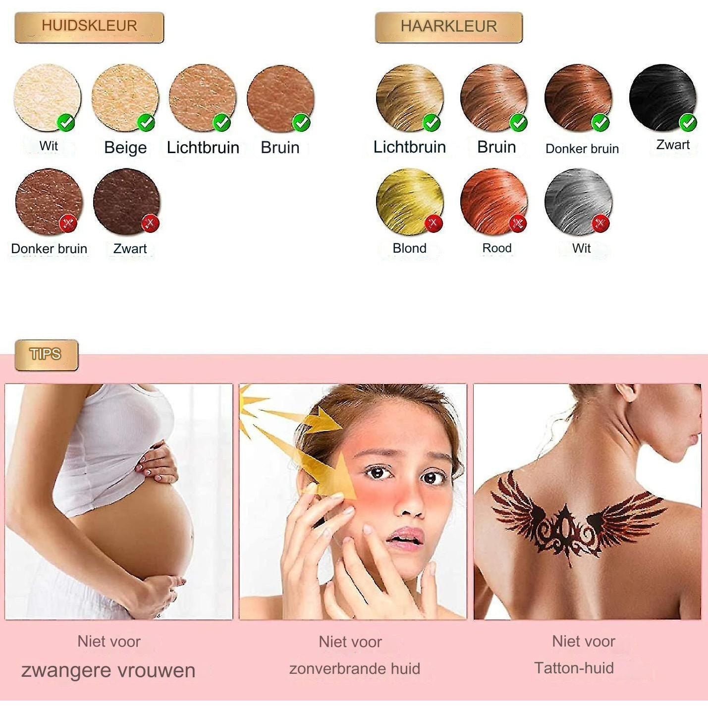 IPL Laser Ontharingsapparaat - 5 Niveau's - Permanente & Pijnloze Haarverwijdering - 999,999 Flitsen - 5 Energie Levels - Rood - Geschikt voor Gehele Lichaam