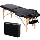 Professionele  Verstelbare 2-Delige Opvouwbare Massagetafel - Draagbare Behandeltafel Met Hoofdsteun/Armsteun/Handsteun - 84 Inch Verstelbare Hoogte - Stevige Houten Constructie - Voor Thuisgebruik of Salon