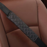 Autogordel Kussens voor Comfortabel Reizen - Bescherming tegen Irritatie - Verstelbare Klittenbandsluiting - Geschikt voor Alle Riemen - Duurzaam Materiaal - Set van 6 - Zwart