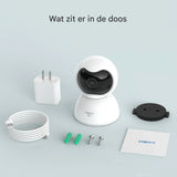XIAOVV Q2 Beveiligingscamera - Slimme IP Camera - Draadloze WiFi Camera voor Binnen - Beweegdetectie en Nachtzicht - Mini Camera met Groothoeklens - Surveillance Camera - HD Home Security Cam met Appbediening